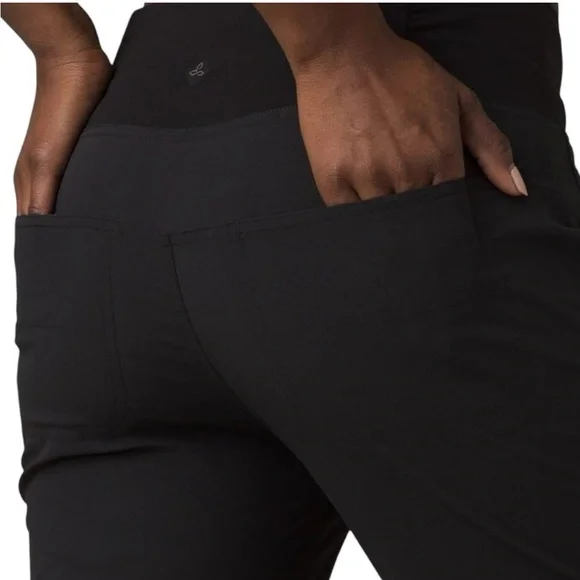 prAna Summit Joggers Black Size Medium Women’s Active Hiking Pants Athleisure - Picture 3 of 12